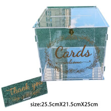 Zriyin Acryl-Hochzeitskartenbox mit Schloss, Kartenbox für Hochzeitsbankettkarten