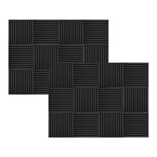 Panouri acustice din spumă, pachet de 30 x 12, panouri de studio izolate fonic, grosime de 2,5 cm, gri închis - compatibile cu Moweo Eryue Mewmewcat