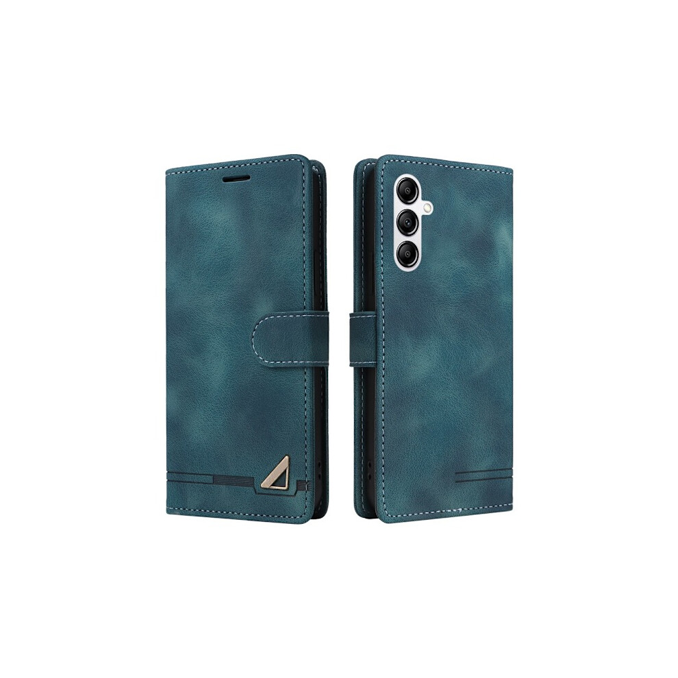 Skalo Compatible With Samsung A14 4G/5G Wallet Case In Pu Leather - Blue 9322103577656