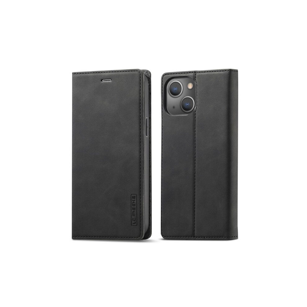 Lc.imeeke Compatible With Iphone 15 Case Flip Leather Black 9322103577700