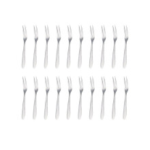 20pcs Mini Fruit Forks Stainless Steel Cocktail Forks Cake Dessert Forks Kitchen Gadget