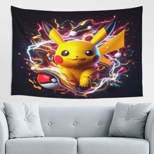 Pikachu Ταπισερί τοίχου Αρχική διακόσμηση τοίχου για αγόρια, κορίτσια διακόσμηση