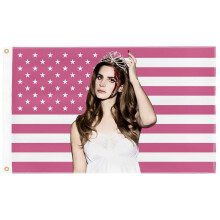 Lana Amerikanische Flagge Del Rey 3*5FT Banner Wanddekor Wandteppich Polyester für Schlafzimmer Wohnzimmer Studentenwohnheim