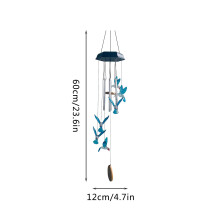 Yonrjhukm Färgskiftande LED Hexagonala Vindspel Hem Trädgård Yard Decor Ljus Lampa