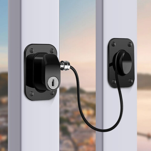 Refrigerator Lock 2 Packs,Fridge Lock Protection Fridge Locks with Key -Friendly Freezer Lock,Black