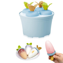 HKUKY Eisformen-Set, 4-teilig, niedliche karottenförmige Eisform, wiederverwendbare Eisform zum einfachen Herauslösen