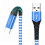 AGOZ Blue1,8 m ekstra langt, holdbart, HURTIGopladningskabel til USB C (type C) til Xbox Series X, Series S-controller 8