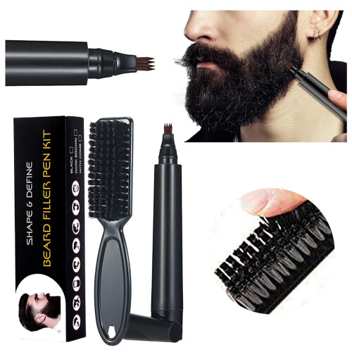 Στυλό πλήρωσης γενειάδας ZTTD, μολύβι φυσικής γενειάδας για γρήγορο καμουφλάζ, 0,14 fl 2