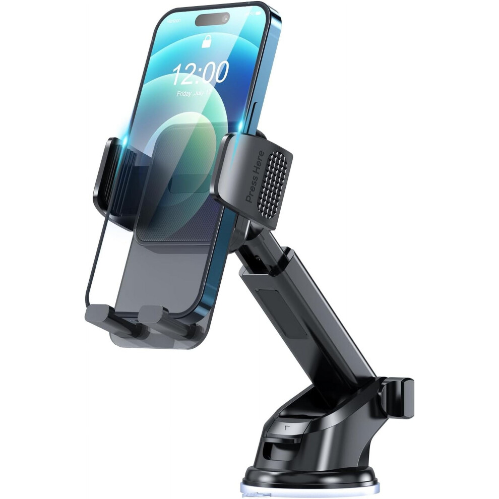 Teking Car Phone Holder [Translucent Upgrade & Powerful Suction Cup] Car Dashboard Windshield Phone Mount For Compatible With Iphone 9322103746038