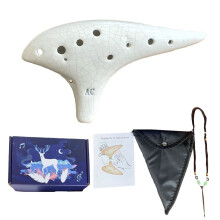 AFQH12-gaats keramische ocarina met liedboek en draagtas - Perfect cadeau