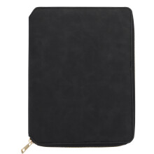 Carnet de notes professionnel à feuilles mobiles, format A5, avec pochette zippée