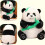 TITOUMI Πλούσιο μαξιλάρι κούκλας Panda, χαριτωμένο μαλακό μαξιλάρι Panda, μαλακό μαξιλάρι 1