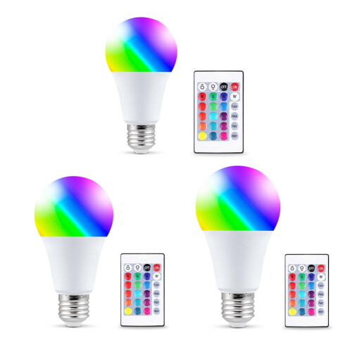 Ασύρματη λάμπα RGB με δυνατότητα ρύθμισης φωτεινότητας Aousin, πολύχρωμη έξυπνη