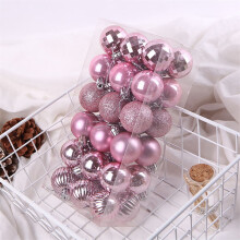 XIUH Household Pendant 40mm Christmas Xmas Tree Ball Bauble Hanging Home Party Ornament Decor 36PC (Pink)
