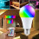 Ασύρματη λάμπα RGB με δυνατότητα ρύθμισης φωτεινότητας Aousin, πολύχρωμη έξυπνη 2