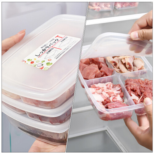 Køleskabsorganisator Opdelt plastikbeholder til snacks og kød 2