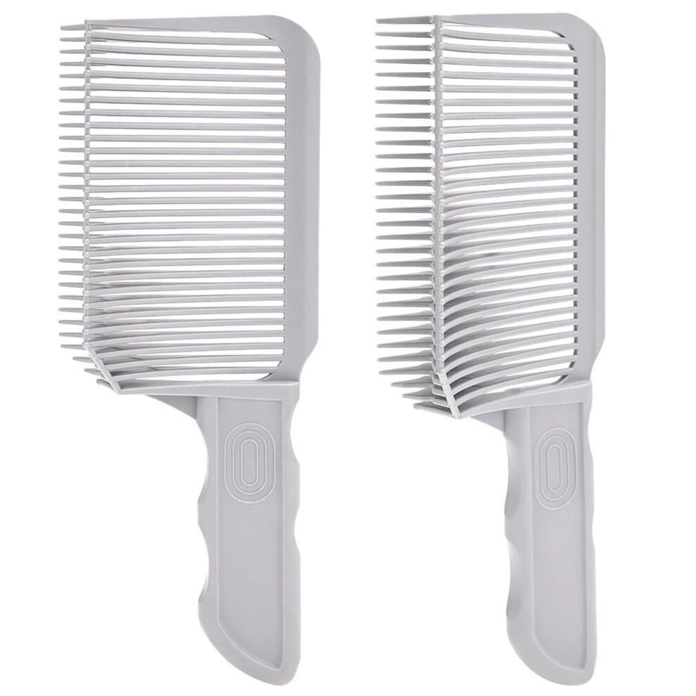 Unisex 2Pcs Curved Professional Barber Comb For Haircut & Fade, Gradienter Design With Ergonomic Grip, Compatible With All Hair Types