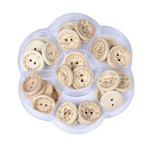 Haimni Wooden Buttons With Hole Handmade For Craft Diy Baby Clothing Sewing Accessories