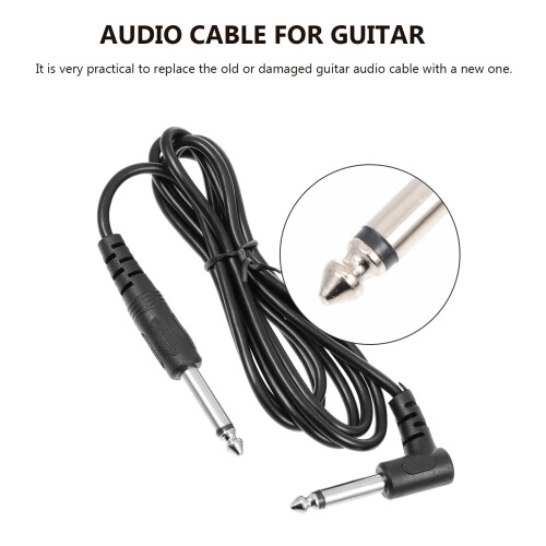 3pcs Connection Guitar Cables Universal Audio Cables Durable 6.35mm Speaker Cables 2