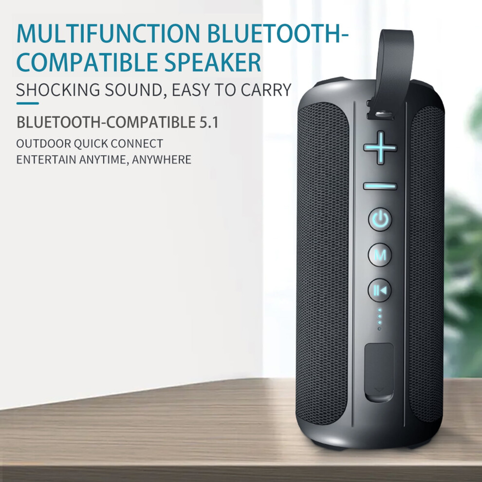 Susuchens Wireless Speaker High Fidelity Surround Sound Effect Subwoofer Ipx5 Waterproof Bluetooth-Compatible5.1 Stereo Sound Box For Home Black 9191629677214