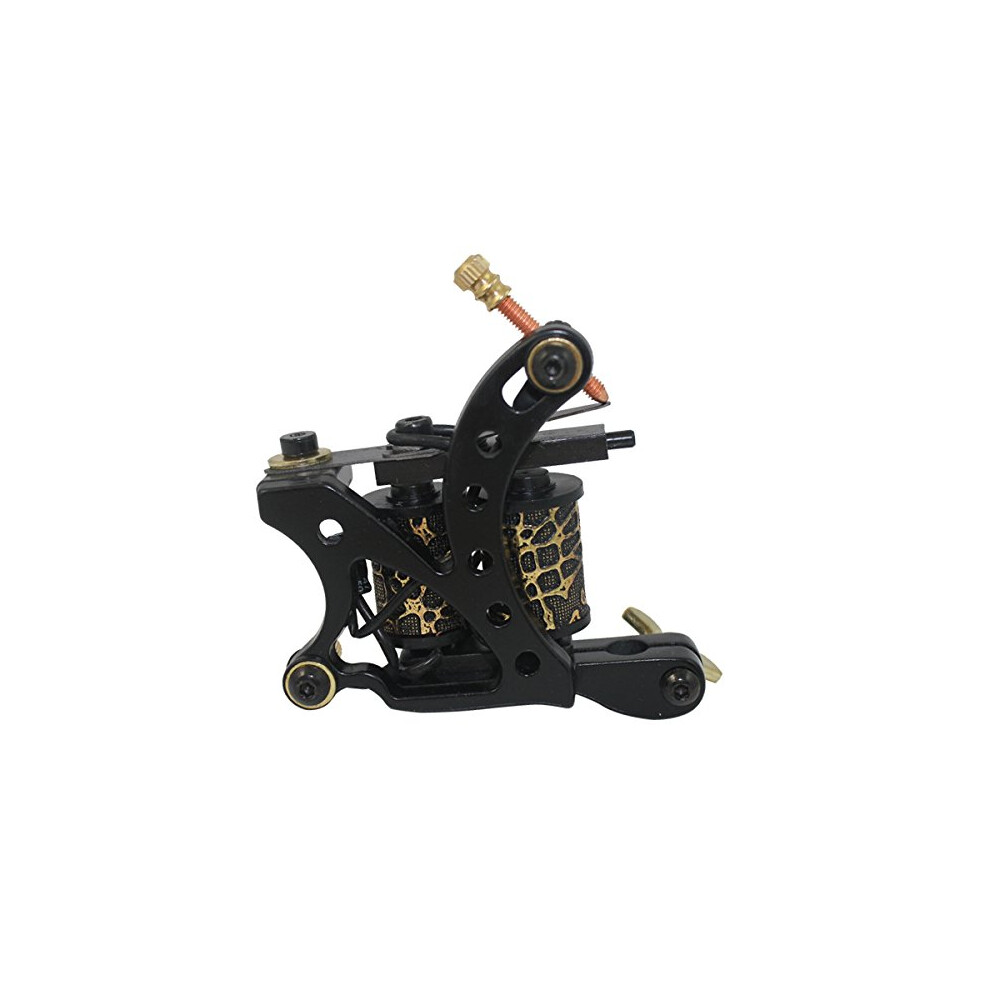 10 Coils Cast Iron Beginner Tattoo Machine for Shading with Durable Steel Frame N104B