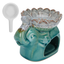 Scaldacera per aromaterapia dai colori vivaci, squisito portacandele in ceramica per lumini per la decorazione della casa, smalto minerale lucido e