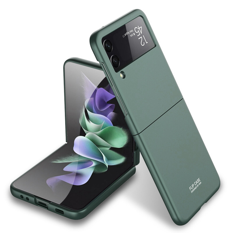 Pure Color Military Case For Samsung Galaxy Z Flip 5 (2023), Slim And Lightweight Hard Polycarbonate Cover, Ultra-Thin With Raised Edges For 360 Green 9012494566222