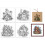 4 τεμάχια σφραγίδα PVC για DIY σπίτι scrapbooking 55x55 χιλ. 1