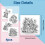 4 τεμάχια σφραγίδα PVC για DIY σπίτι scrapbooking 55x55 χιλ. 8