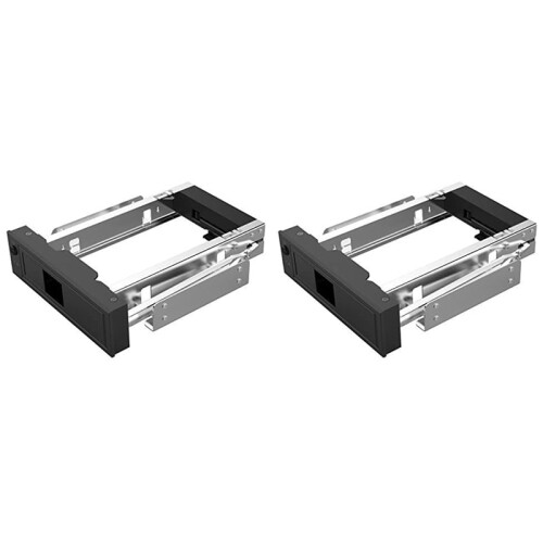2X1106SS5.25 Bandeja Hot Swap Móvel CD-ROM Adaptador de Disco Rígido SATA Interno SSD de 3,5 Polegadas - Preto