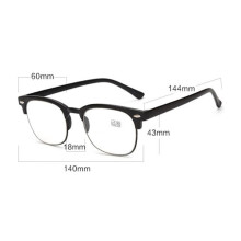 Lunettes de lecture pour femmes et hommes, monture demi-cerclée en plastique TR90, corrections : +1,0 +1,5 +2,0 +3,0 +4,0 +2,00
