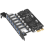 3X Προσαρμογέας USB3.0PCI Express PCI E σε 7 θύρες Κάρτα προσαρμογέα επέκτασης USB3PCIe PCI-E X1 4