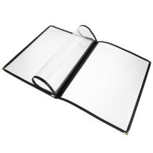 Porta-receitas transparente em PVC para folhas soltas, porta-menus, prendedores para capas de fichário, The Decore Cleane