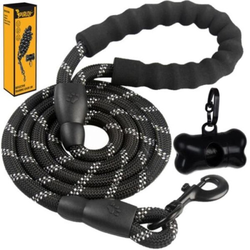 Guia para cães com sensor de movimento / Guia para cães - 3m Preta