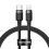 Καλώδιο Baseus με πλεξούδα USB-C σε Lightning 18W1m - Μαύρο/Γκρι Μαύρο 1