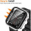 Αδιάβροχη θήκη για συμβατότητα με Apple Watch, Προστατευτικό γυαλί οθόνης + 4