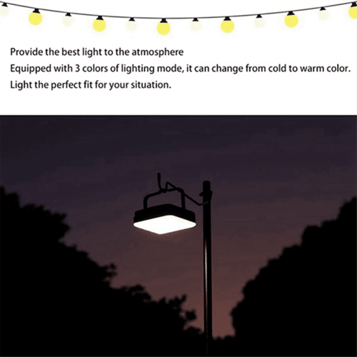 Φανάρι LED για κάμπινγκ, επαναφορτιζόμενο, 1000LM, 13500mAh, φορητό αδιάβροχο φως σκηνής 1