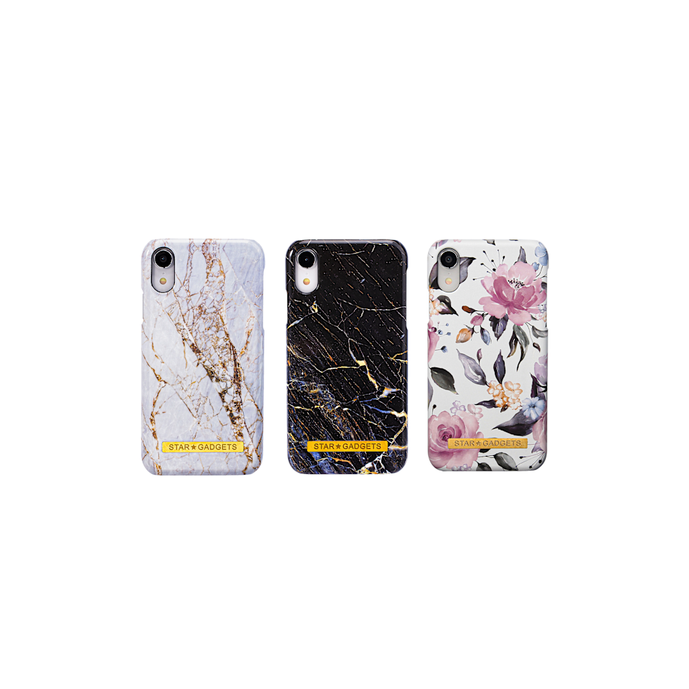 Compatible With Iphone Xr - Case / Protection / Flowers / Marble Black 9173940068957