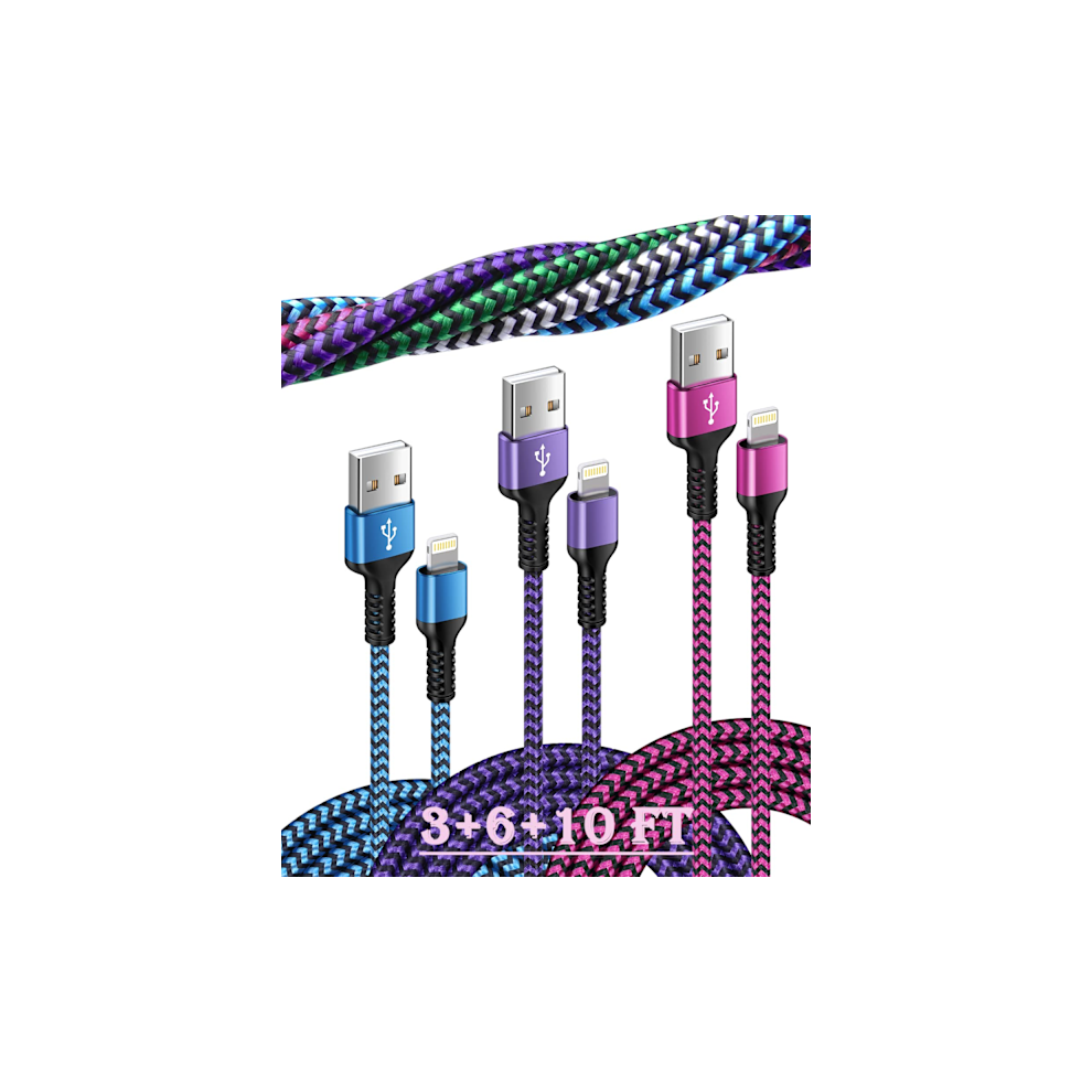 Lightning Cable, 3-Pack Compatible With Iphone Charging Cable For Original Compatible With Apple 14, 13 9173940069251