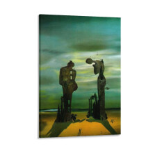 Affiche sur toile imprimée Dali, Réminiscence archéologique, Angelus Art, Décoration murale 30 x 45 cm, Cadeau moderne pour la maison