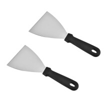 Kit de acessórios para grelhar e chapa (2 peças) - Utensílios de cozinha em madeira e bambu - Espátula auxiliar
