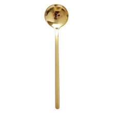 Cuchara de café, acero inoxidable 304, cuchara redonda pequeña, cuchara para yogur de frutas, cuchara para taza.