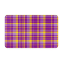 Covoraș de ușă în carouri galbene și violete, covor lavabil antiderapant, 20x31,5" pentru exterior și interior, compatibil cu decorul de