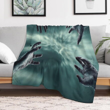 Zombie Hands Halloween Fleece -peitot, pehmeä flanelliviitta aikuisille, pestävä kevyt ja pörröinen peitto, lahja tytöille ja pojille, 50 x 60