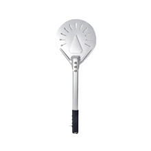 Aluminum Pizza Peel with Ergonomic Silicone Handle, 8 Inch Turning Paddle and Sharp Pizza Cutter Ref: 6462