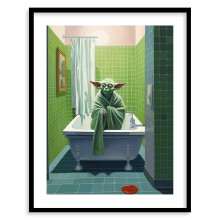 ASPORIC Star Wars Badezimmer-Kunstdruck – Poster im Vintage-Stil mit Darth Vader, Stormtrooper und Yoda, 28 x 35,5 cm, ungerahmt