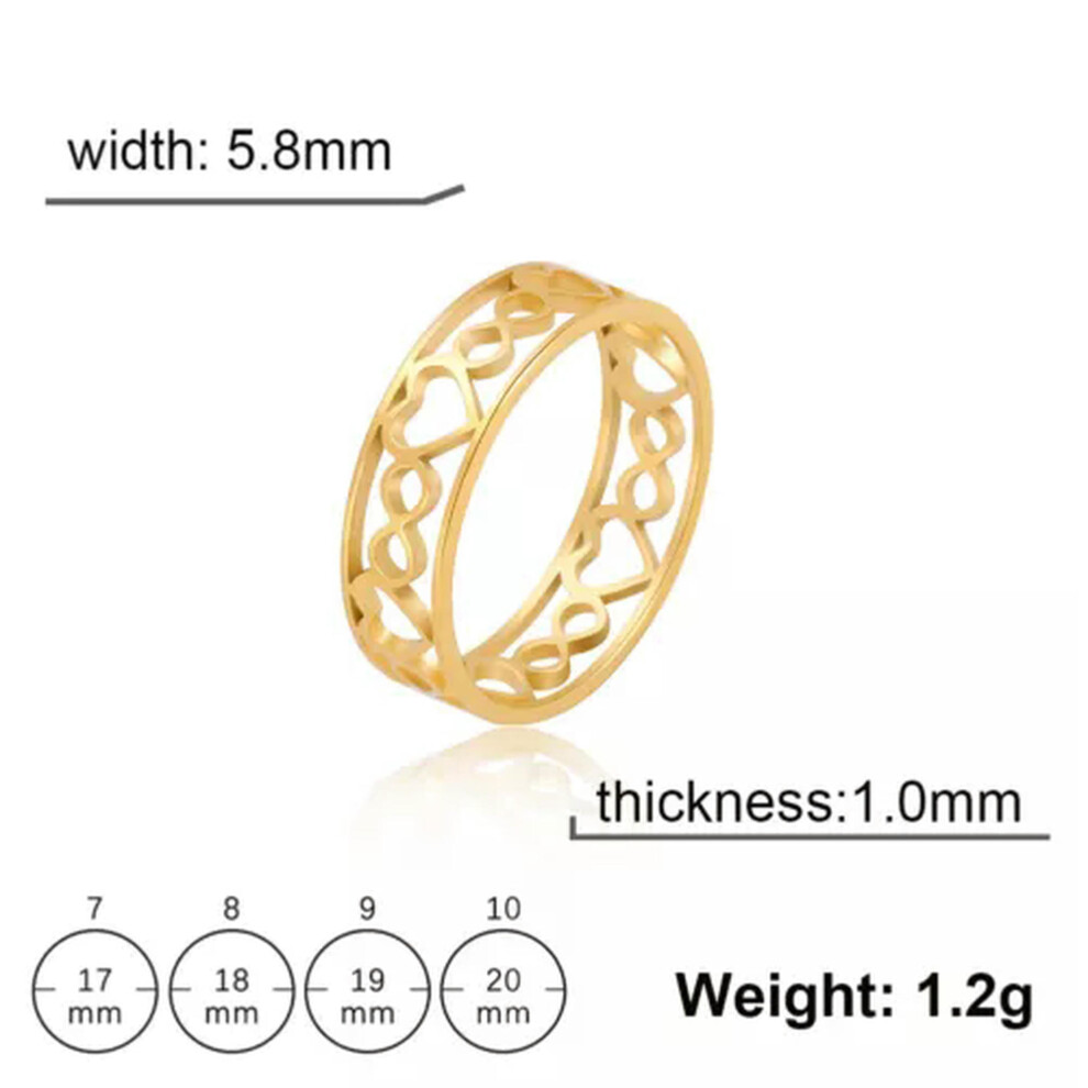 RSAMD Infinity Heart Ring Women Stainless Steel Finger Rings Fashion Jewelry Gift-10-Gold-image-OPC-PQXCMF9-NEW
