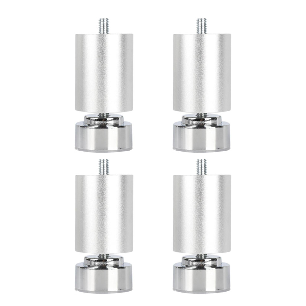 4 Pieces M10 Thread Bed Frame Legs Alloy Sofa Legs For Cabinets Sofas Beds Argent 8Cm 9433291449783