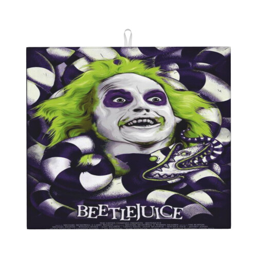 Στρώμα στεγνώματος πιάτων Beetlejuice XL, απορροφητικό υπόστρωμα μικροϊνών 16" x 18" για