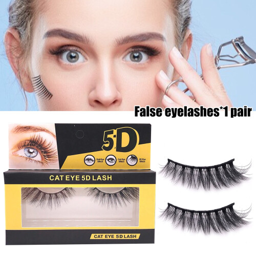 Ψεύτικες βλεφαρίδες Happydeer1Pair Χειροκίνητη ύφανση από φυσικές ελαφριές τηγανητές 1